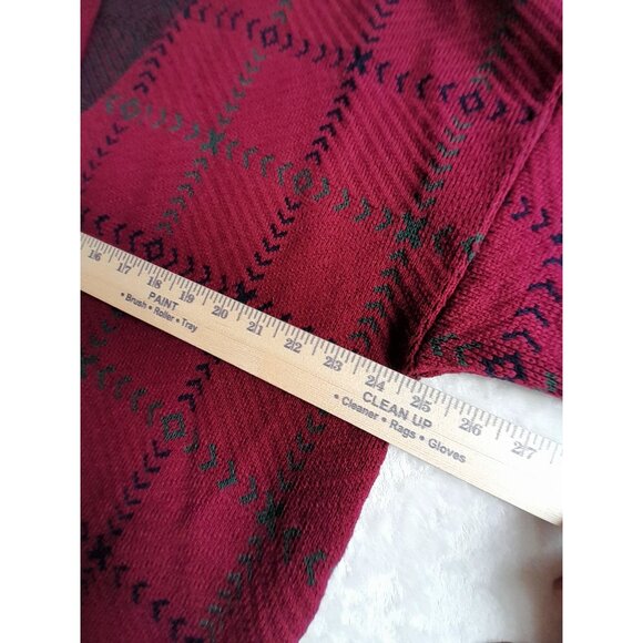 Vintage Mens Size XL Grandpa Chunky Tartan Plaid Heavyweight Warm Golf Cardigan - Picture 10 of 12